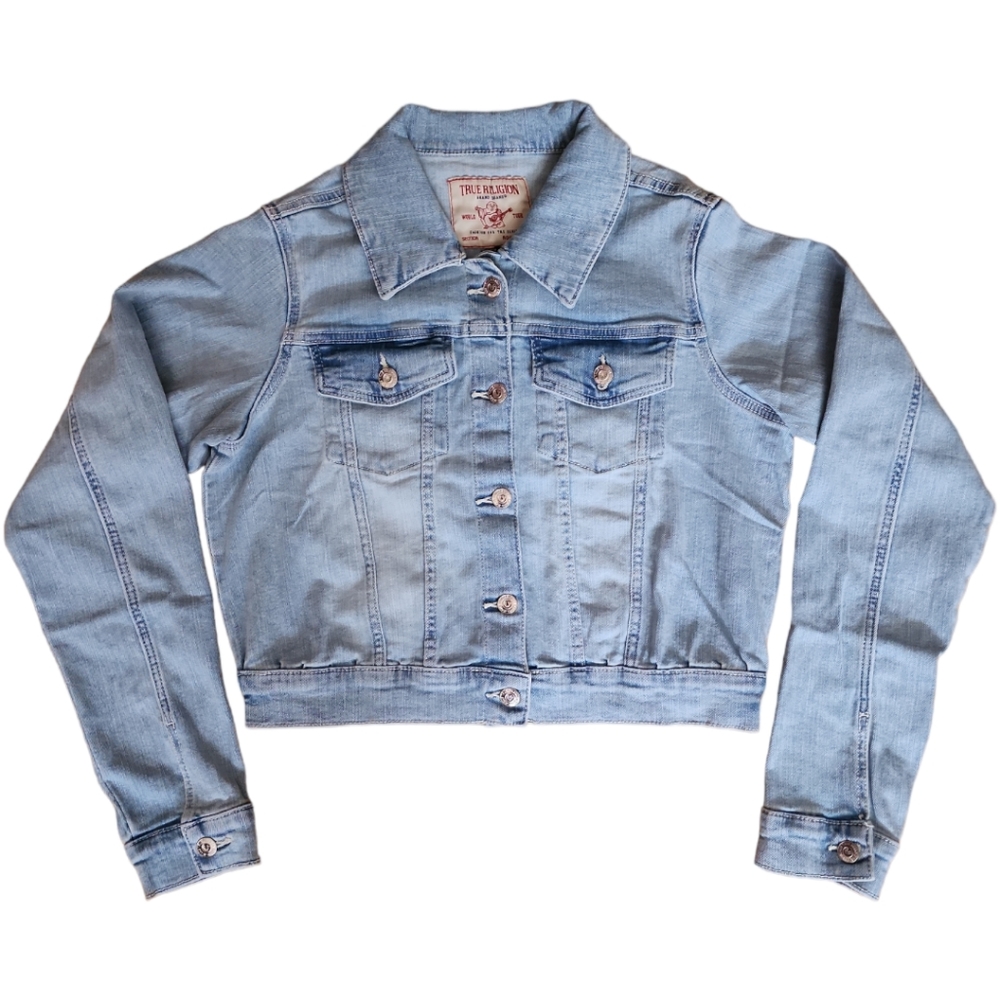 True Religion Denim Crop Jacket Stretch